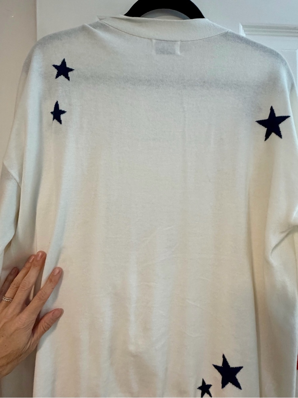 27 Miles Malibu Patriotic Stars & Stripes Open Cardigan Sweater | Women’s Medium - Picture 7 of 7
